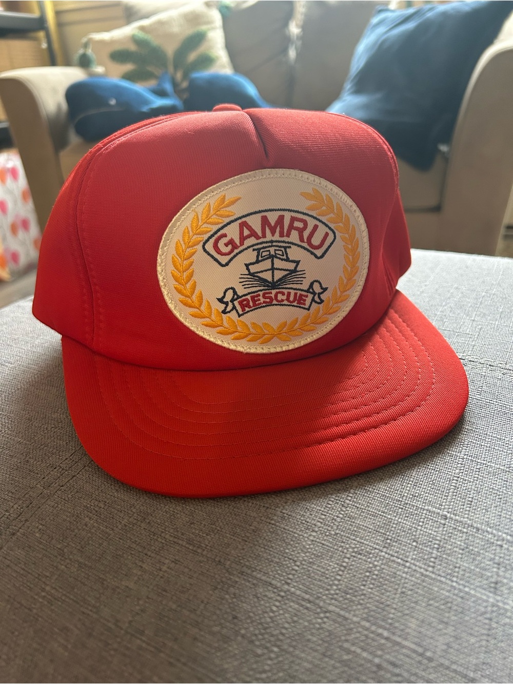 Red Rescue Patch Trucker Hat